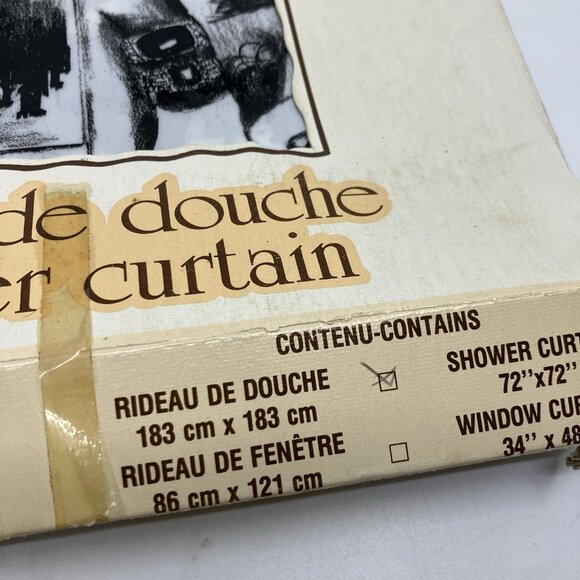 Deadstock Decor Accord Vinyl Shower Curtain Hollywood Stars Black & White Vtg - Picture 4 of 10